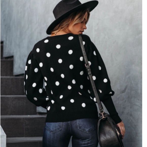 DENOSHA Polka Dot Sweater - Picture 5 of 8